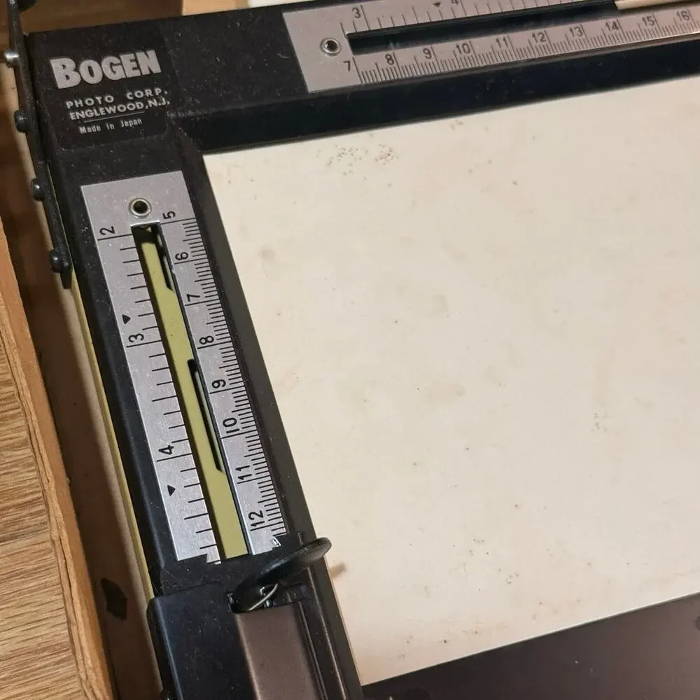 Vintage Bogen Professional 8x10 Darkroom Enlarger Easel Mask Adjustable Boxed